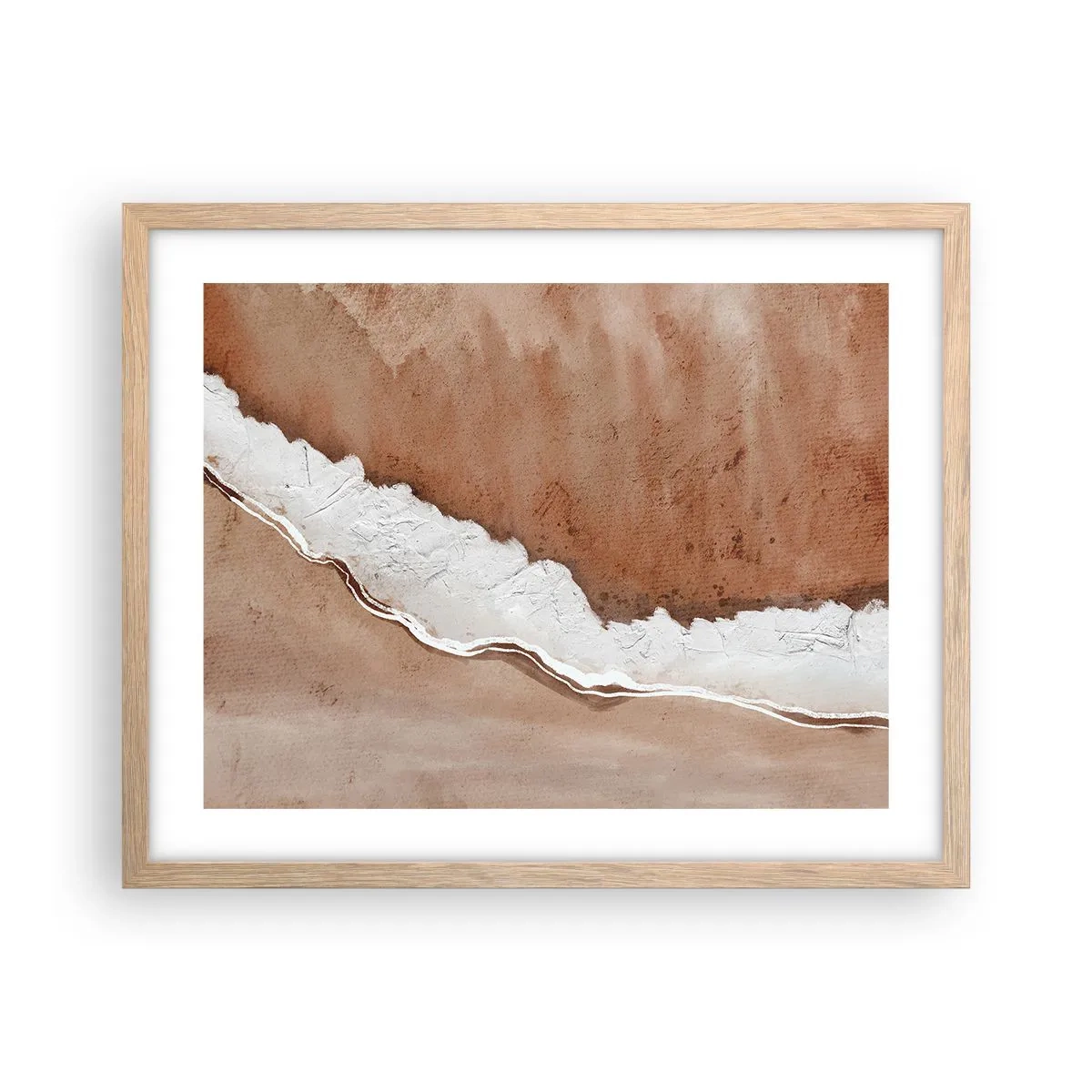 Affiche dans un chêne clair - Poster - Dans des couleurs de la terre - 50x40 cm