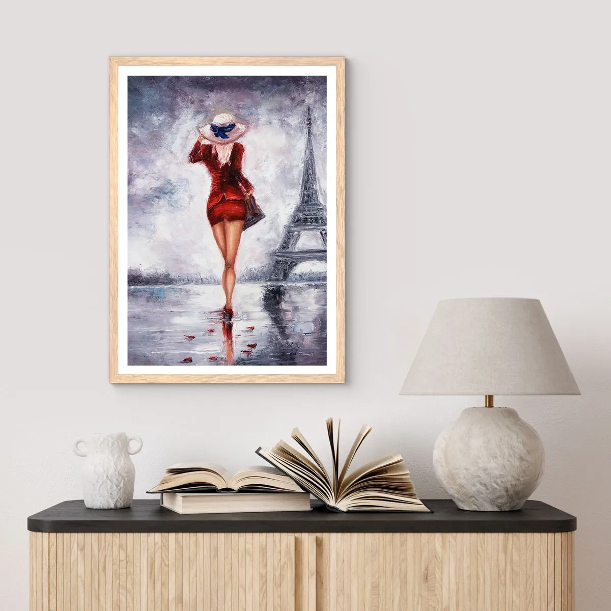 Affiche dans un chêne clair - Poster - Symbole parisien - 40x50 cm