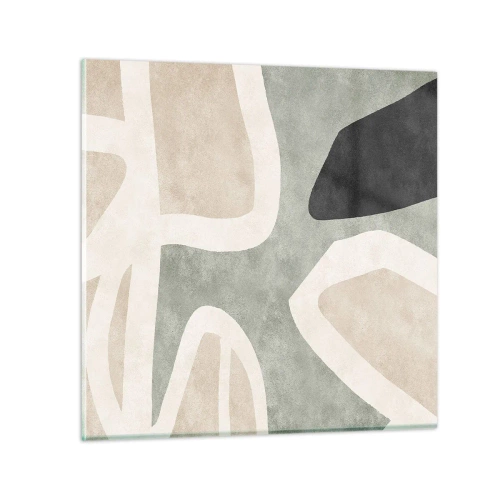 Impression sur verre - Image sur verre - Composition pour motif noir - 40x40 cm