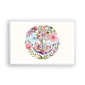 Affiche dans un cadre blanc - Poster - Le beau rêve du marin - 91x61 cm