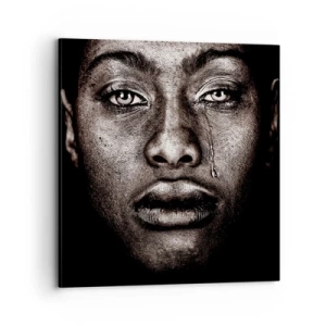 Impression sur toile - Image sur toile - Une larme - 70x70 cm