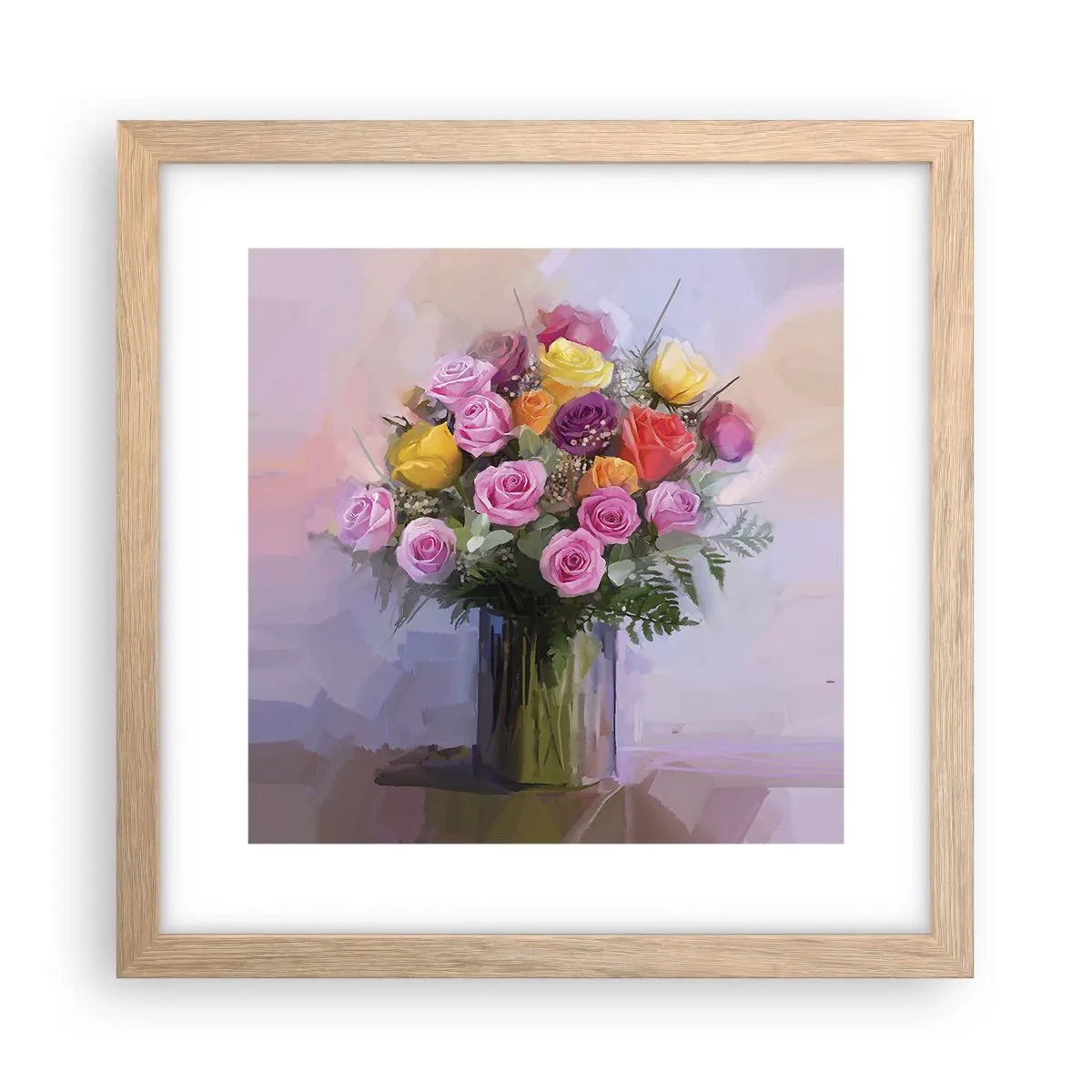 Affiche dans un chêne clair - Poster - Beauté conservée - 30x30 cm