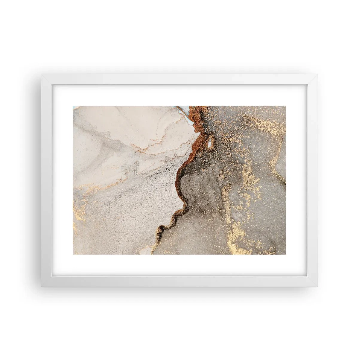 Affiche dans un cadre blanc - Poster - Aux frontières des couleurs - 40x30 cm