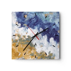 Horloge murale - Pendule murale - Danse des éléments - 40x40 cm