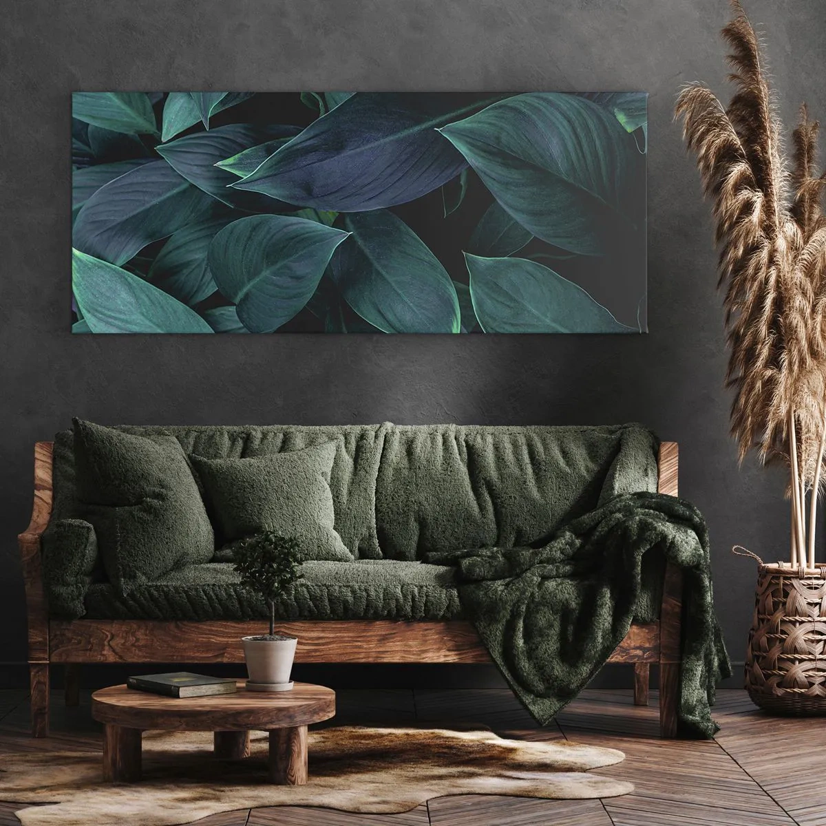 Impression sur toile - Image sur toile - le vert lui-même - 100x40 cm