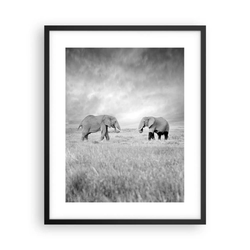 Affiche dans un cadre noir - Poster - Le gris est beau - 40x50 cm