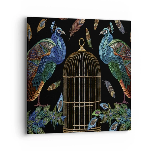 Impression sur toile - Image sur toile - En robes royales - 40x40 cm