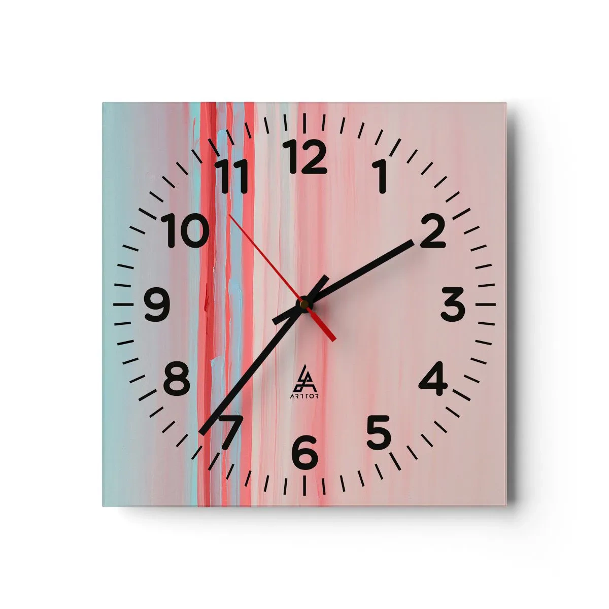 Horloge murale - Pendule murale - Abstraction à l'aube - 40x40 cm