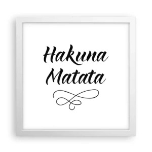 Affiche dans un cadre blanc - Poster - Le meilleur conseil - 30x30 cm