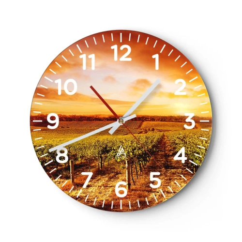 Horloge murale - Pendule murale - Légèrement fruité avec une pointe de soleil - 30x30 cm