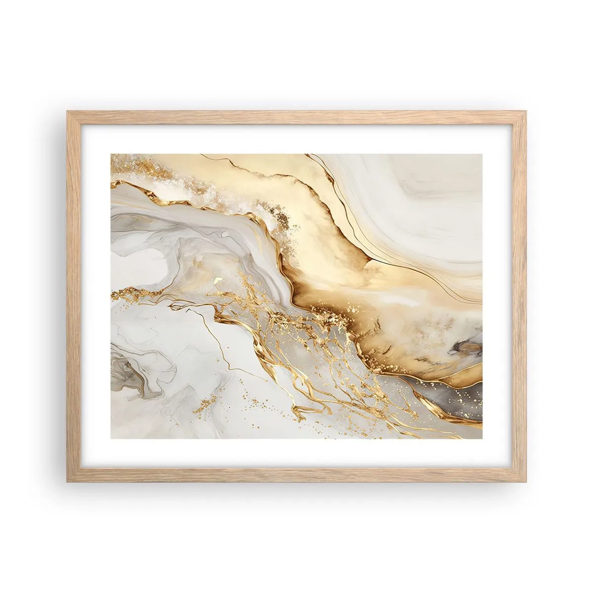 Affiche dans un chêne clair - Poster - Abstraction : beauté et bonté - 50x40 cm