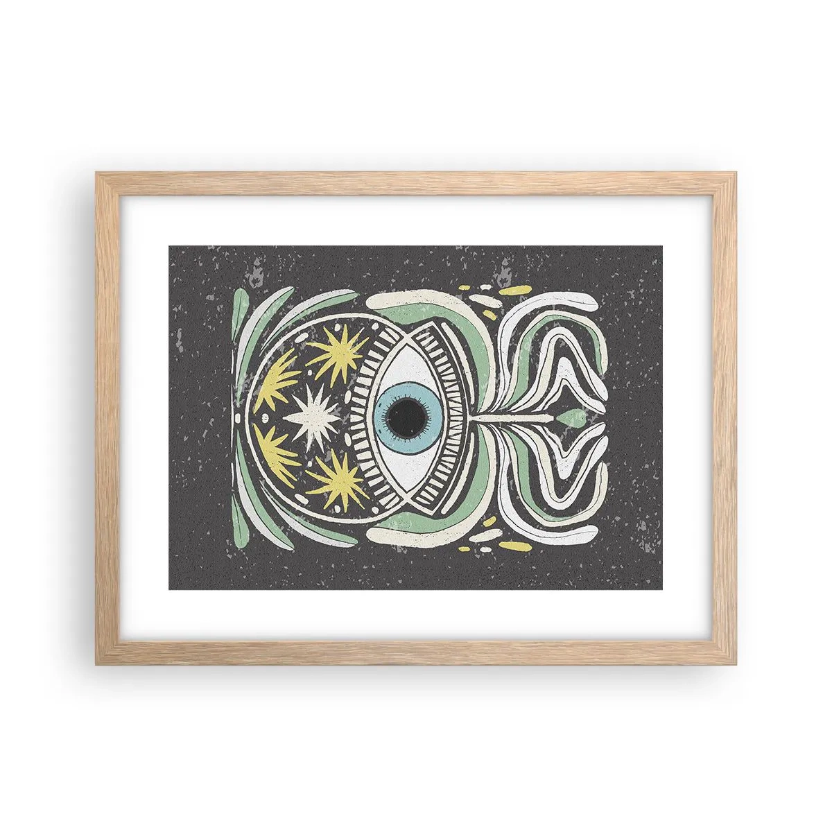 Affiche dans un chêne clair - Poster - Rituels tribaux - 40x30 cm