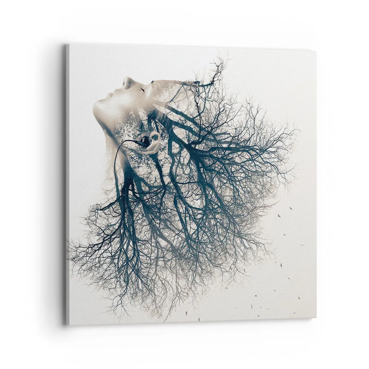 Impression sur toile - Image sur toile - Écouter le murmure des arbres - 70x70 cm