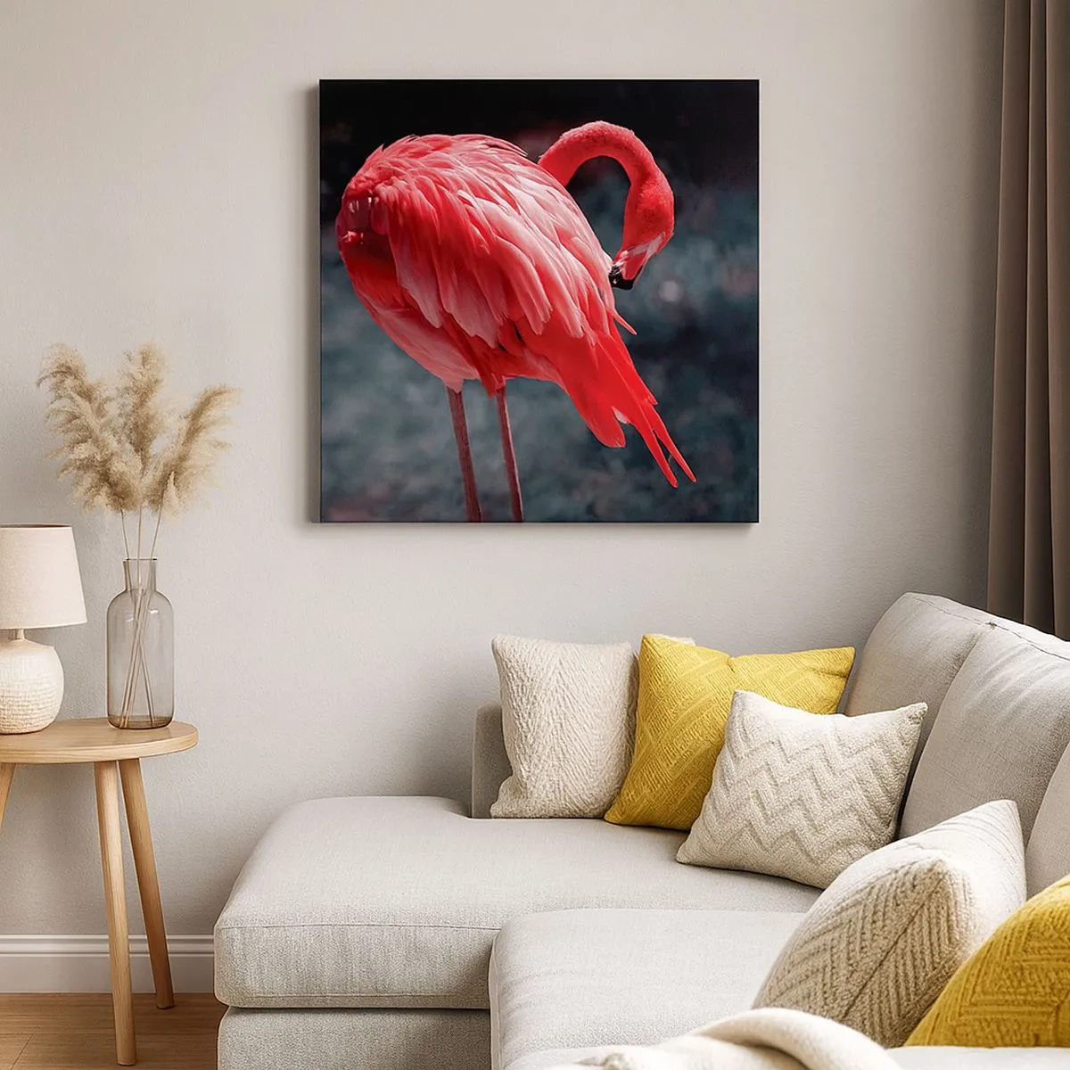 Impression sur toile - Image sur toile - Poème cramoisi de la nature - 30x30 cm