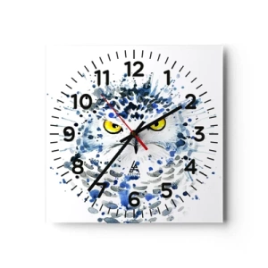 Horloge murale - Pendule murale - Droit dans les yeux - 30x30 cm