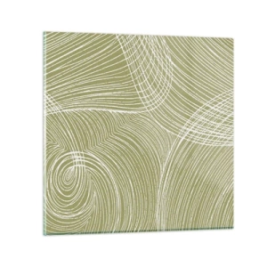 Impression sur verre - Image sur verre - Abstraction complexe de blanc - 40x40 cm