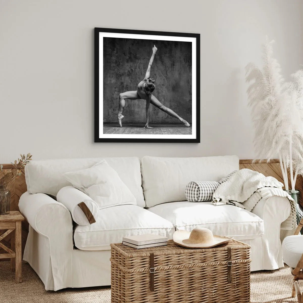 Affiche dans un cadre noir - Poster - Balance idéale - 50x50 cm