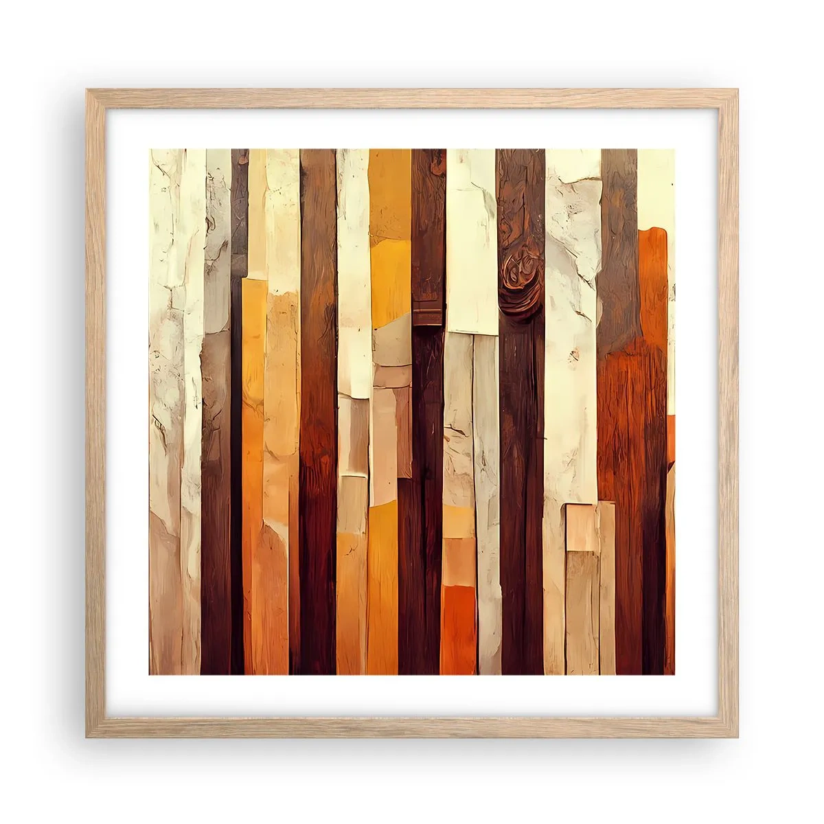 Affiche dans un chêne clair - Poster - Hymne des arbres forestiers - 50x50 cm