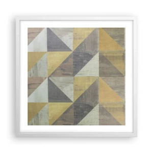Affiche dans un cadre blanc - Poster - Suivant l'angle du triangle - 50x50 cm