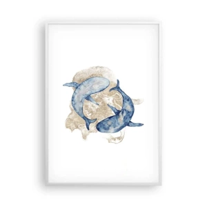 Affiche dans un cadre blanc - Poster - Amis ou amoureux? - 70x100 cm