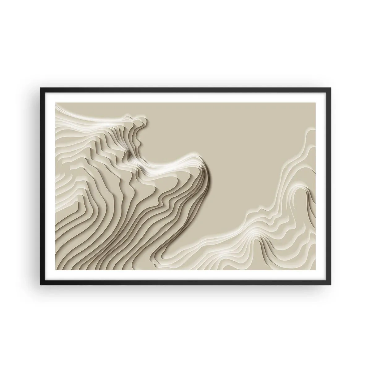 Affiche dans un cadre noir - Poster - Topographie artistique - 91x61 cm