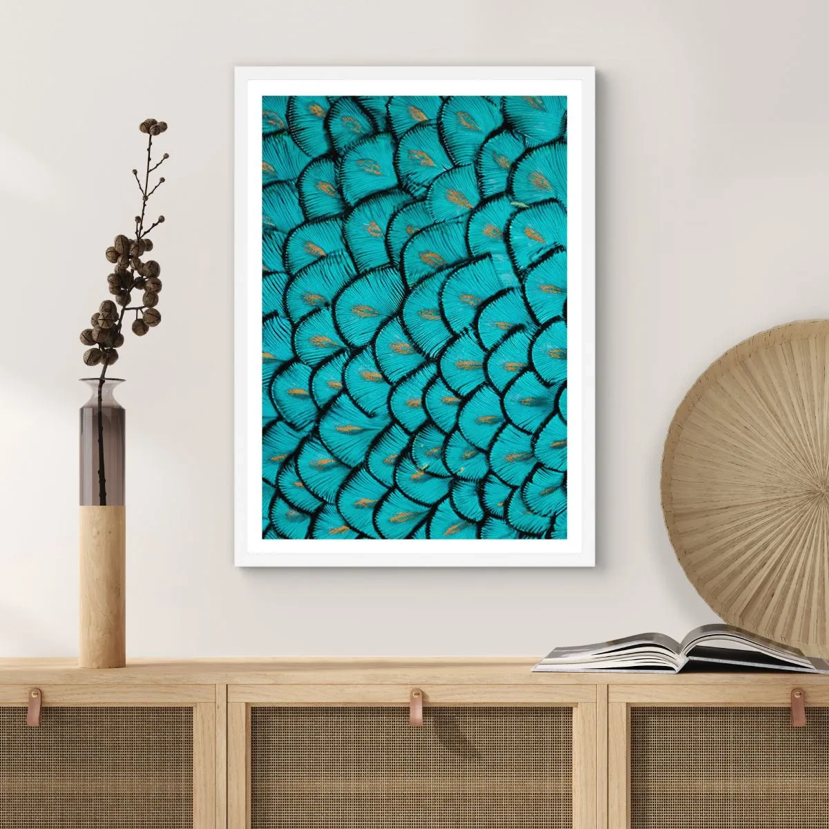 Affiche dans un cadre blanc - Poster - Le grand gala des plumes - 61x91 cm