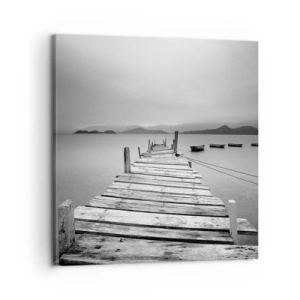 Impression sur toile - Image sur toile - Derrière les montagnes, au-delà des mers - 60x60 cm