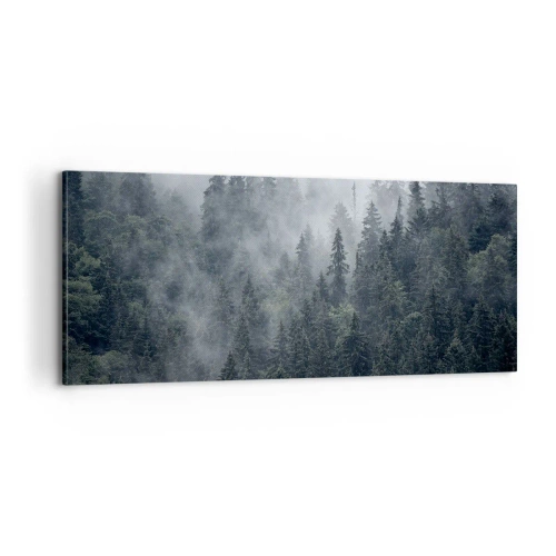 Impression sur toile - Image sur toile - Aube de la forêt - 100x40 cm