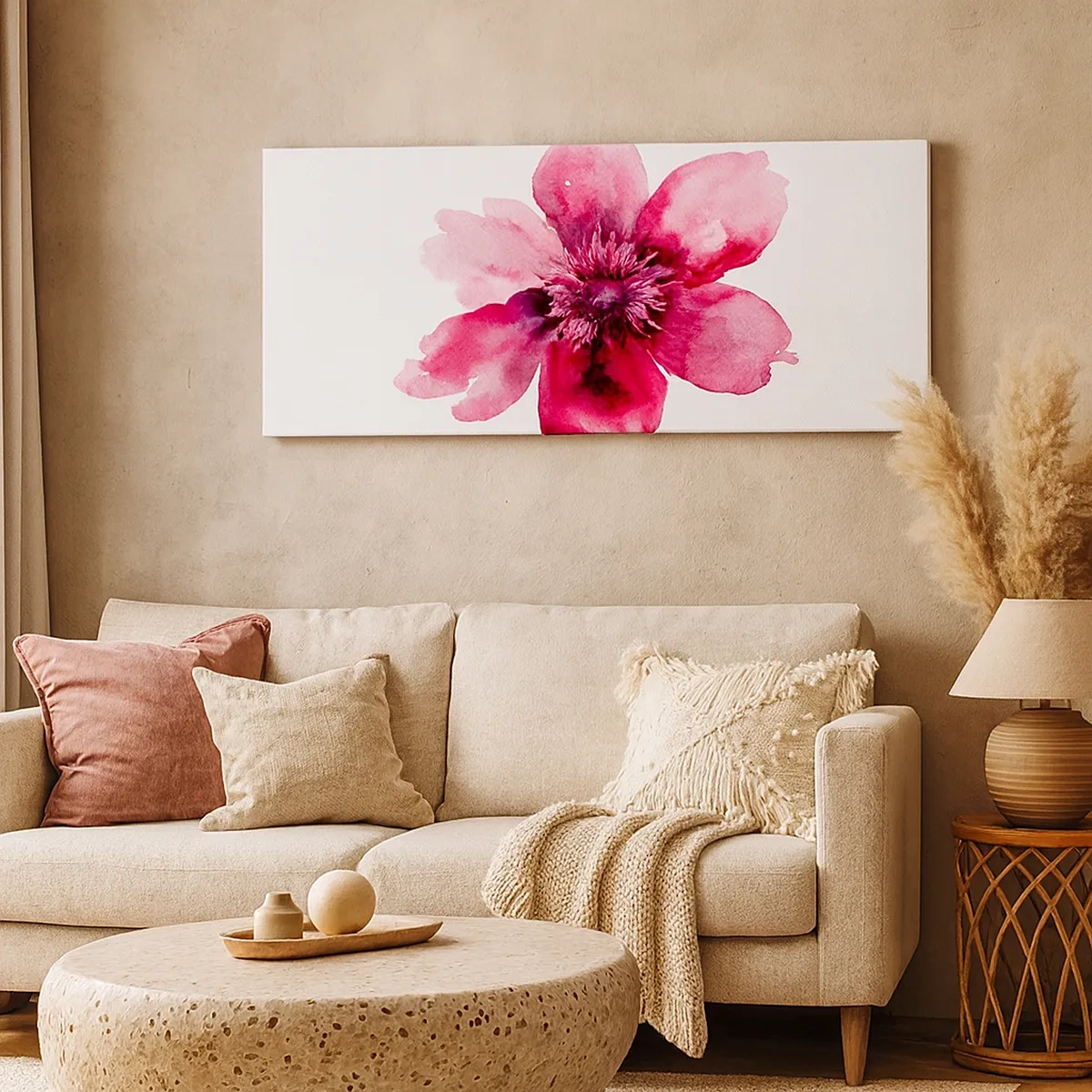 Impression sur toile - Image sur toile - Un baiser parfumé au carmin - 30x30 cm