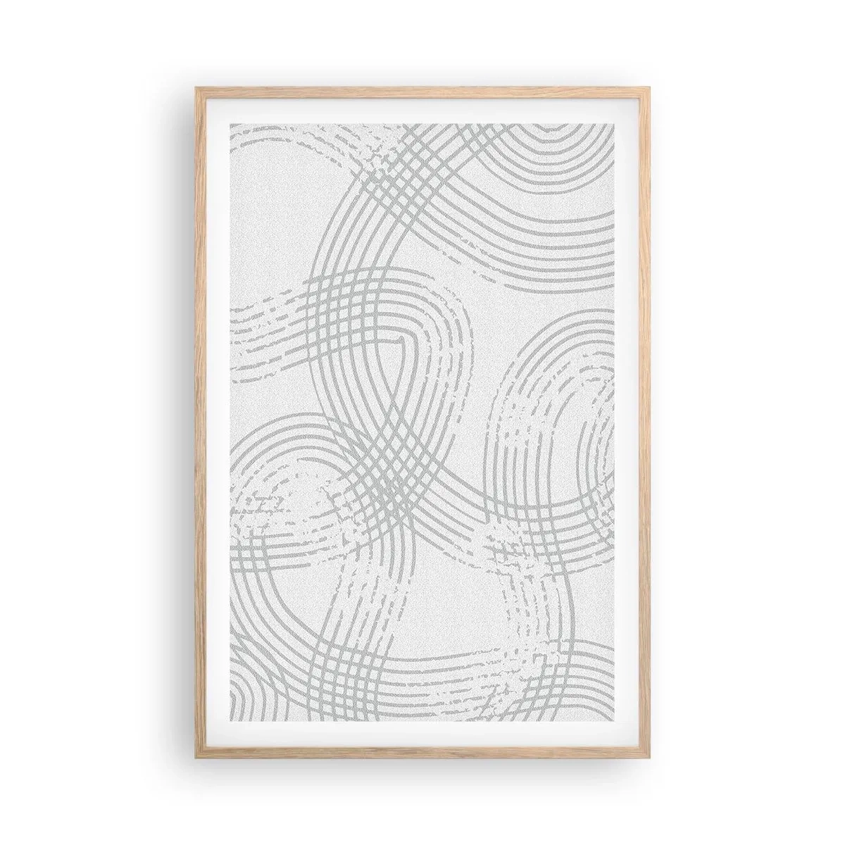 Affiche dans un chêne clair - Poster - Il n'y a pas de chemin droit - 61x91 cm