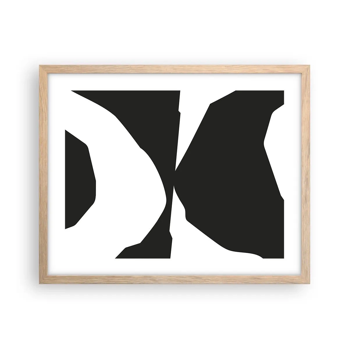 Affiche dans un chêne clair - Poster - Positif négatif - 50x40 cm