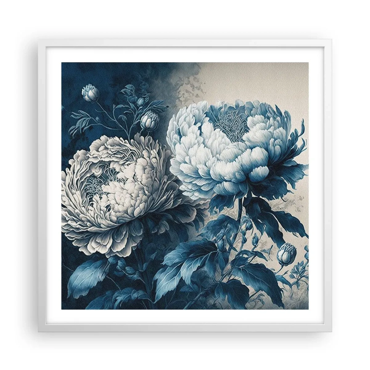 Affiche dans un cadre blanc - Poster - Paire assortie - 60x60 cm