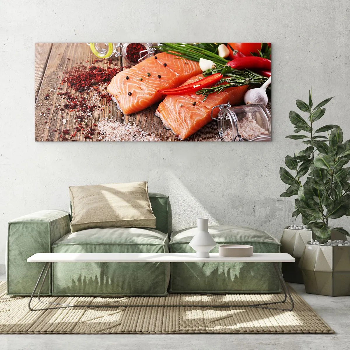 Impression sur verre - Image sur verre - Aventure norvégienne dans la cuisine - 100x40 cm