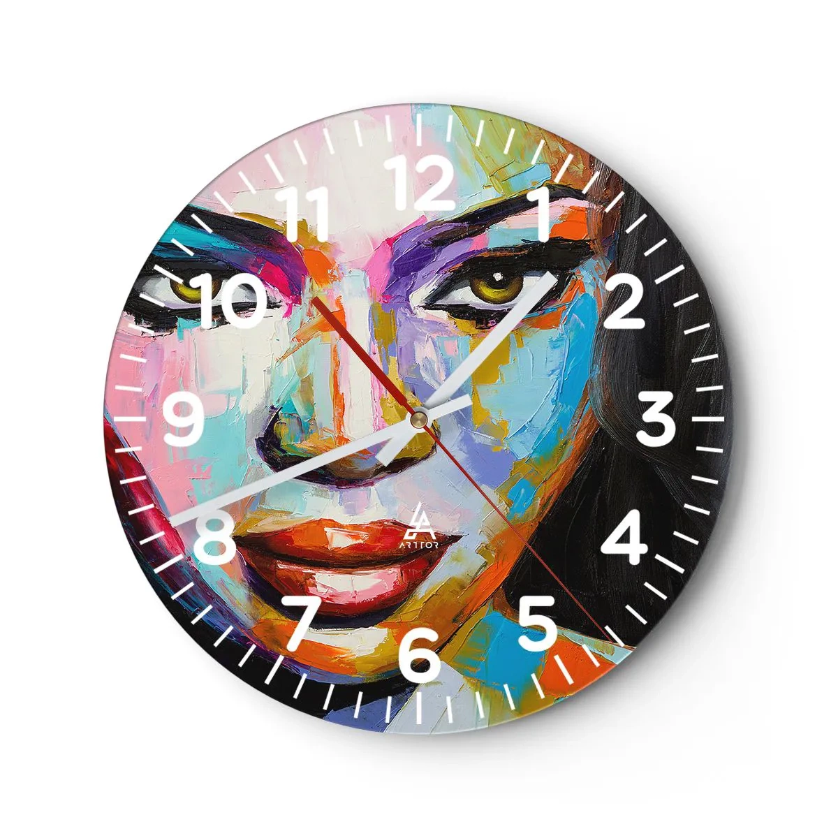 Horloge murale - Pendule murale - Il est impossible de le quitter les yeux - 40x40 cm