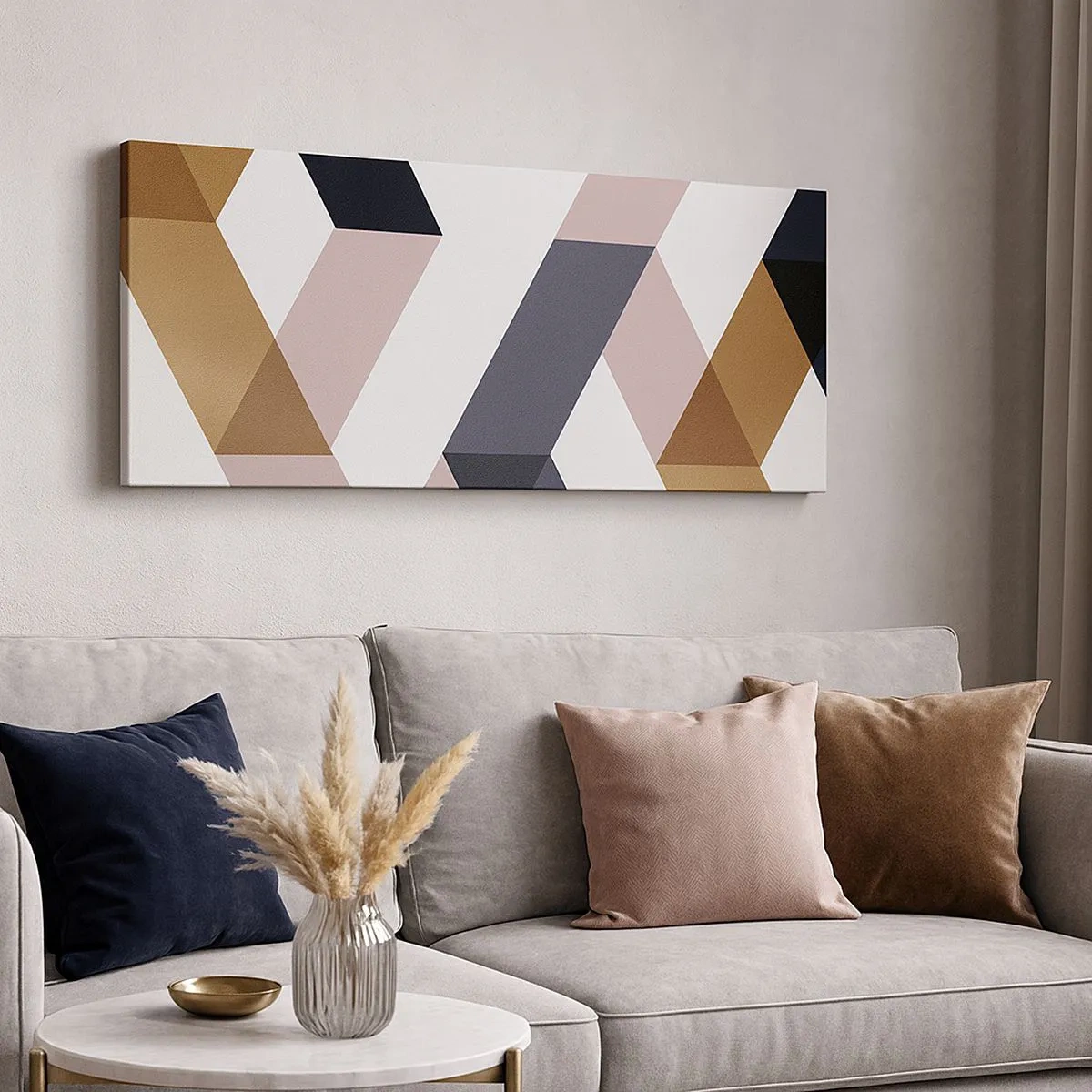 Impression sur toile - Image sur toile - Plats et angles - 100x40 cm