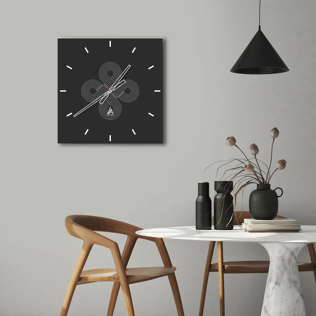 Horloge murale - Pendule murale - Dans l'âme celtique - 30x30 cm