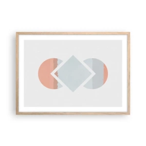 Affiche dans un chêne clair - Poster - La situation est clair - 70x50 cm