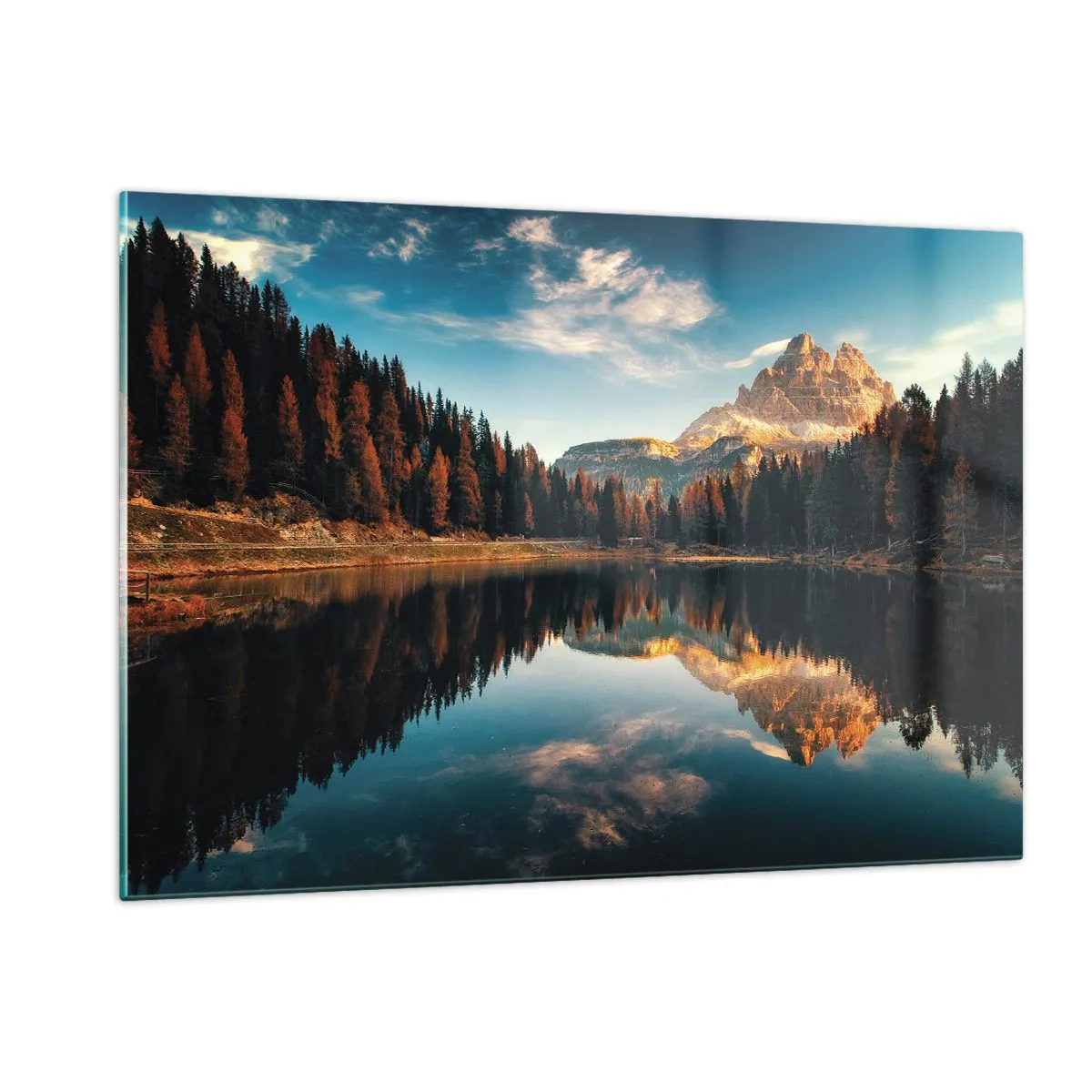 Impression sur verre - Image sur verre - Double paysage - 120x80cm - Double paysage - Décoration murale moderne pour le salon et la chambre ARTTOR