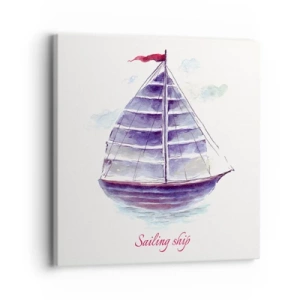 Impression sur toile - Image sur toile - Plein de voiles et d’eau calme - 30x30 cm