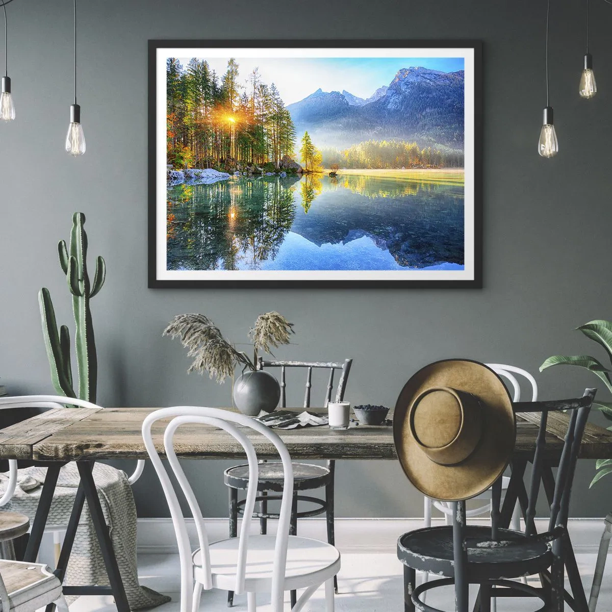 Affiche dans un cadre noir - Poster - Majesté et douceur - 40x30 cm