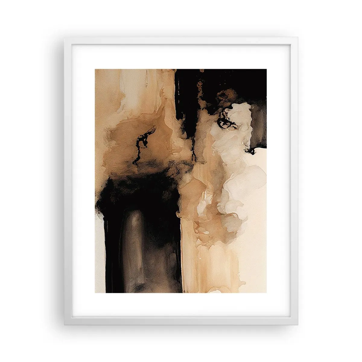 Affiche dans un cadre blanc - Poster - Une abstraction intrigante - 40x50 cm