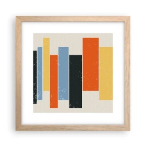 Affiche dans un chêne clair - Poster - Notation musicale - 30x30 cm