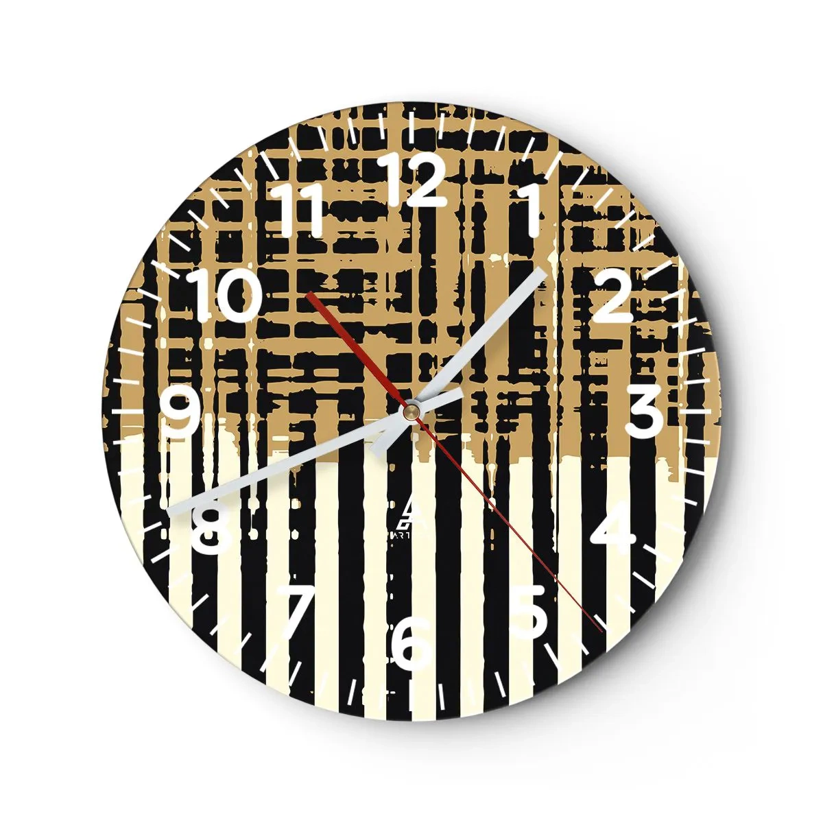 Horloge murale - Pendule murale - Abstraction architecturale - 40x40 cm