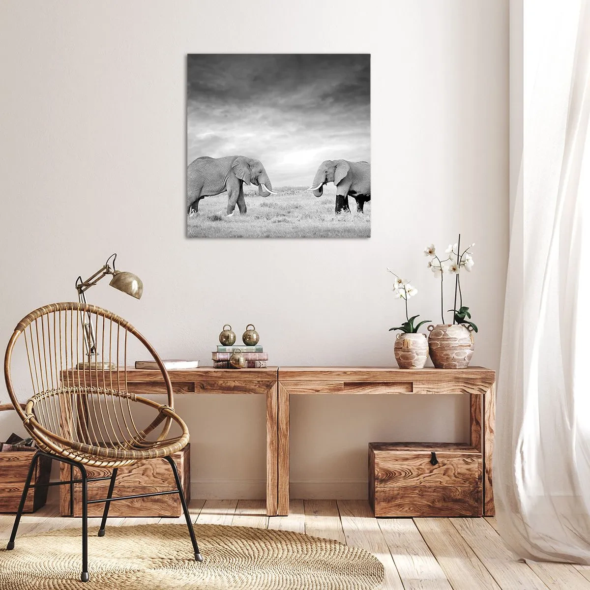 Impression sur toile - Image sur toile - Le gris est beau - 50x50 cm