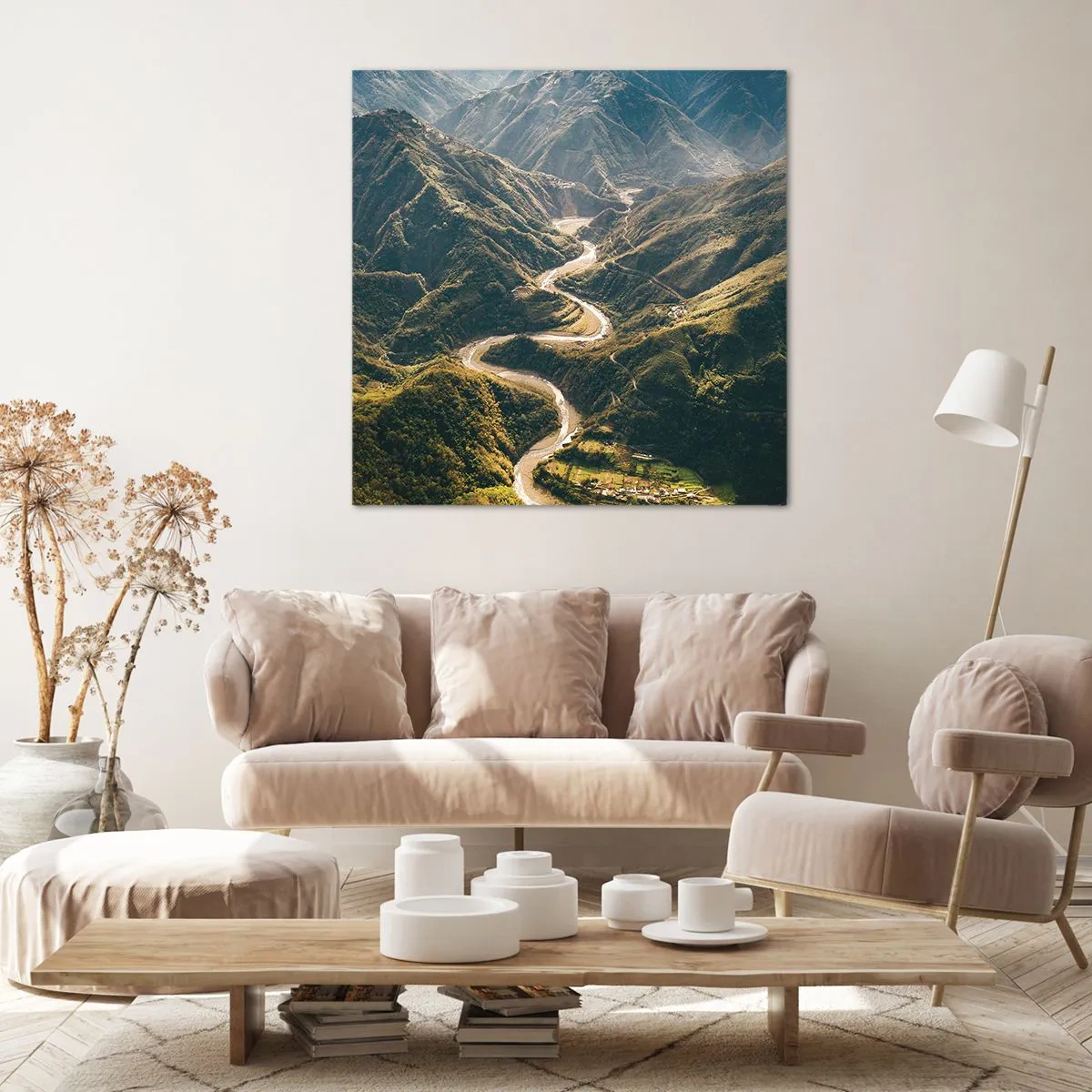 Impression sur toile - Image sur toile - Directement du coeur des montagnes - 40x40 cm