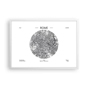 Affiche dans un cadre blanc - Poster - Anatomie de Rome - 70x50 cm