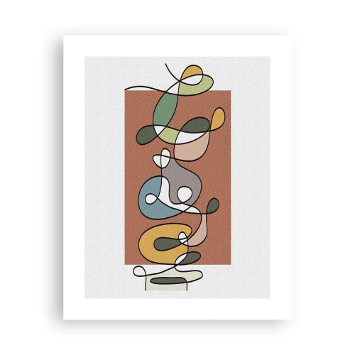 Affiche - Poster - Abstraction : danse colorée - 40x50 cm