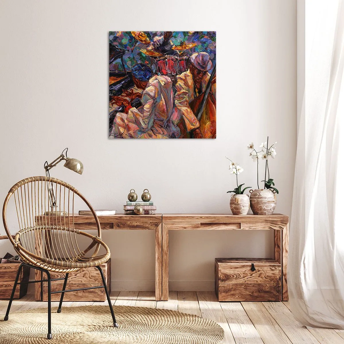 Impression sur toile - Image sur toile - Dans le même tempo - 70x70 cm