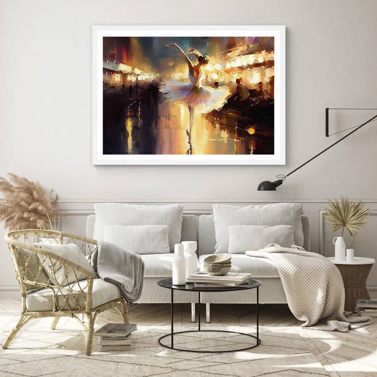 Affiche dans un cadre blanc - Poster - Miracle dans la rue - 70x50 cm