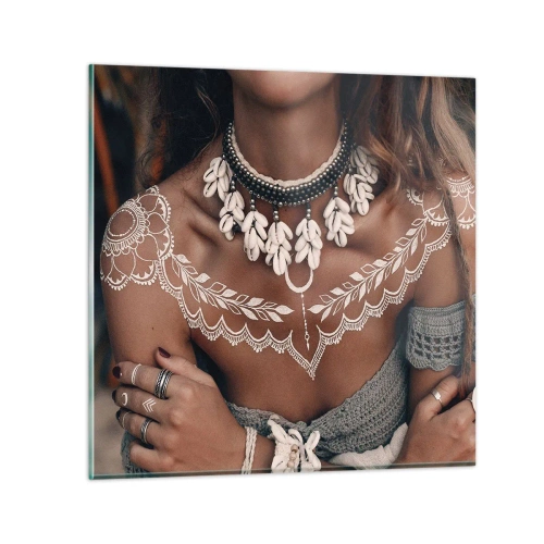 Impression sur verre - Image sur verre - Talismans, rituels de la féminité - 60x60 cm